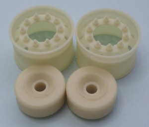 KFS 1/24 卡車用 轉向輪組 385超級寬胎用 輪